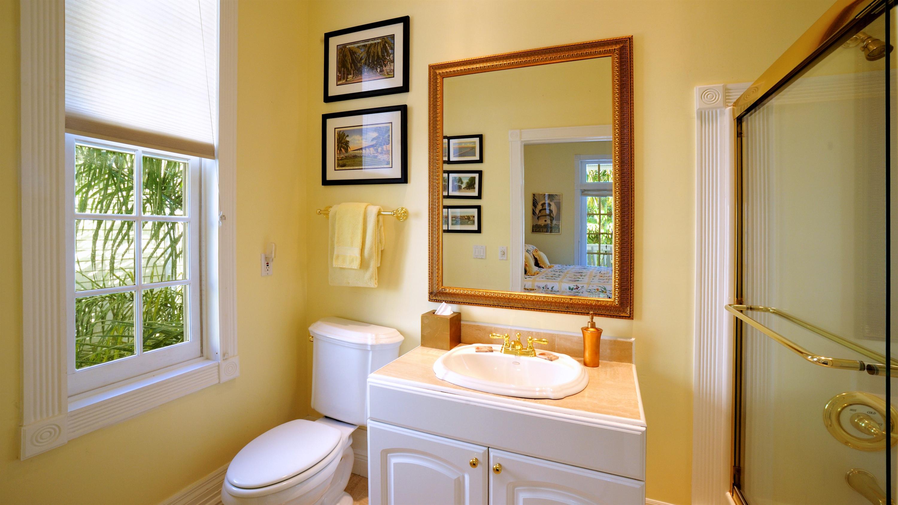 58 Front Street Key West, FL 33040 - Photo 21 of 28 a bathroom with a toilet sink and a mirror