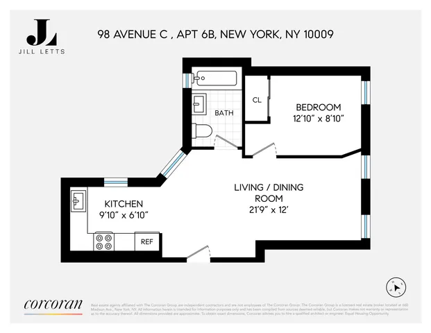 $399,000 | 98 Avenue C, Unit 6B | East Village