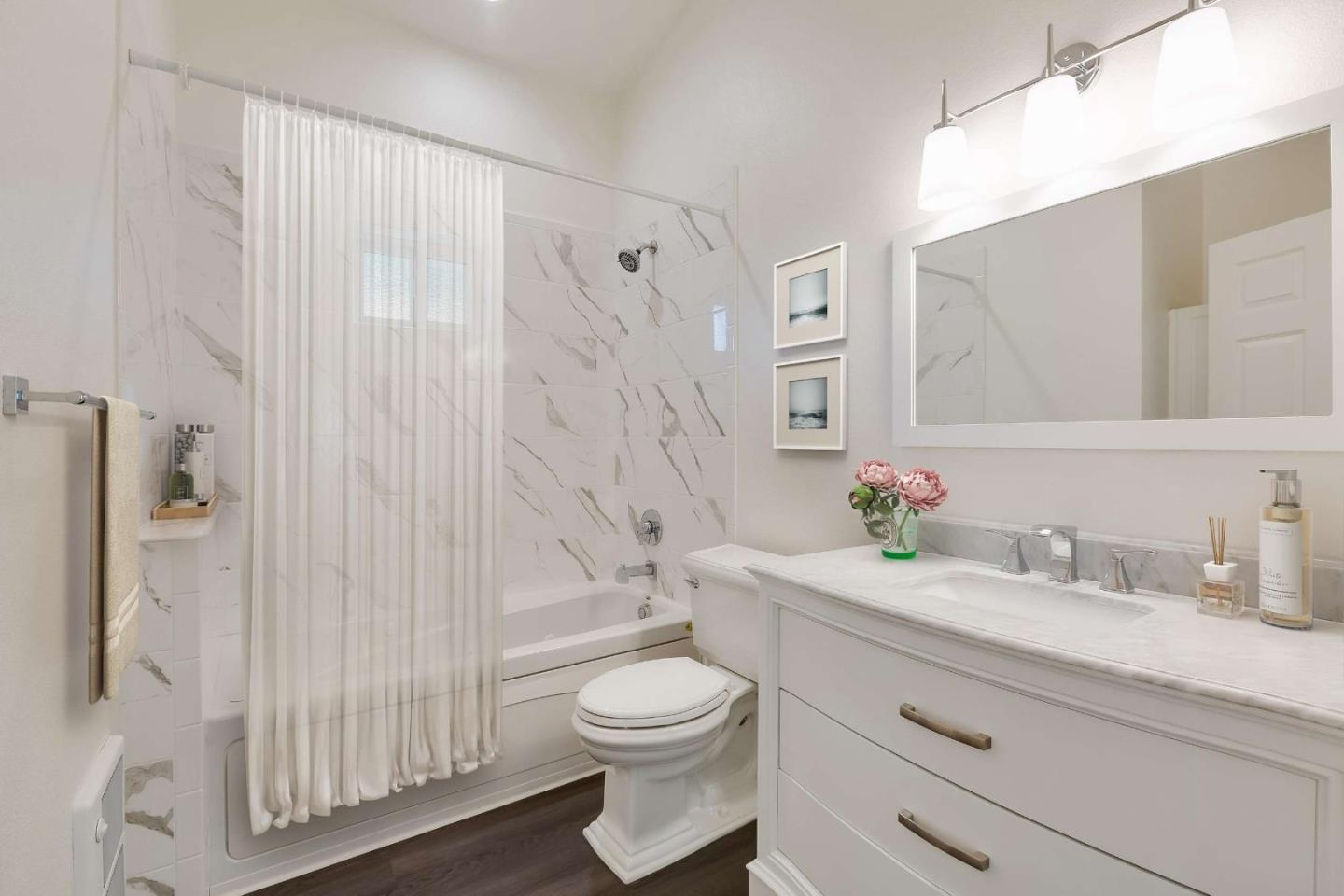 2360 Middlefield Road Palo Alto, CA 94301 - Photo 14 of 18 a bathroom with a sink a toilet and shower