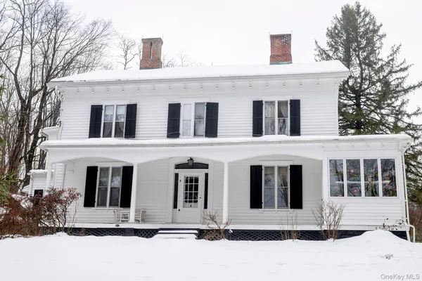 a front view of a building