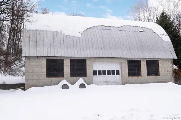 a view of a white building