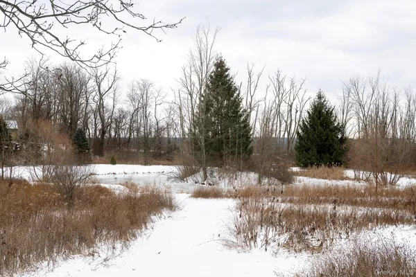 a view of lake with a yard