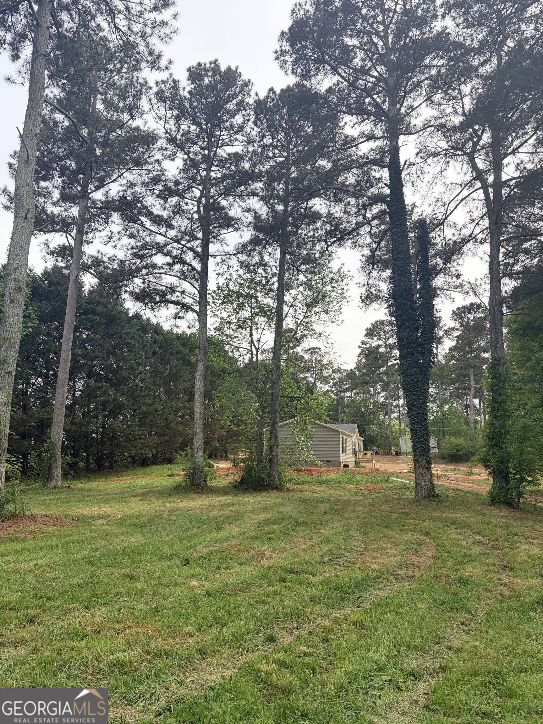 225 Rehoboth Road Bowman, GA 30624 - Photo 17 of 18 a backyard of a house with lots of green space and fountain