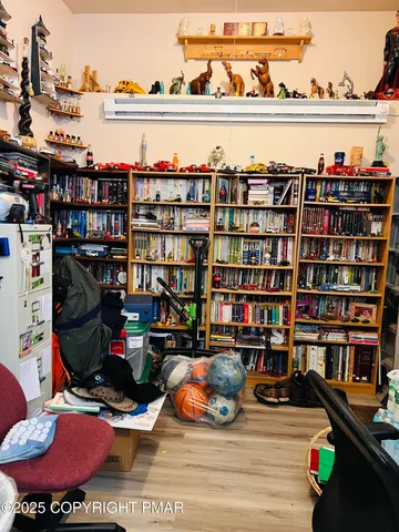 a view of building with outdoor seating