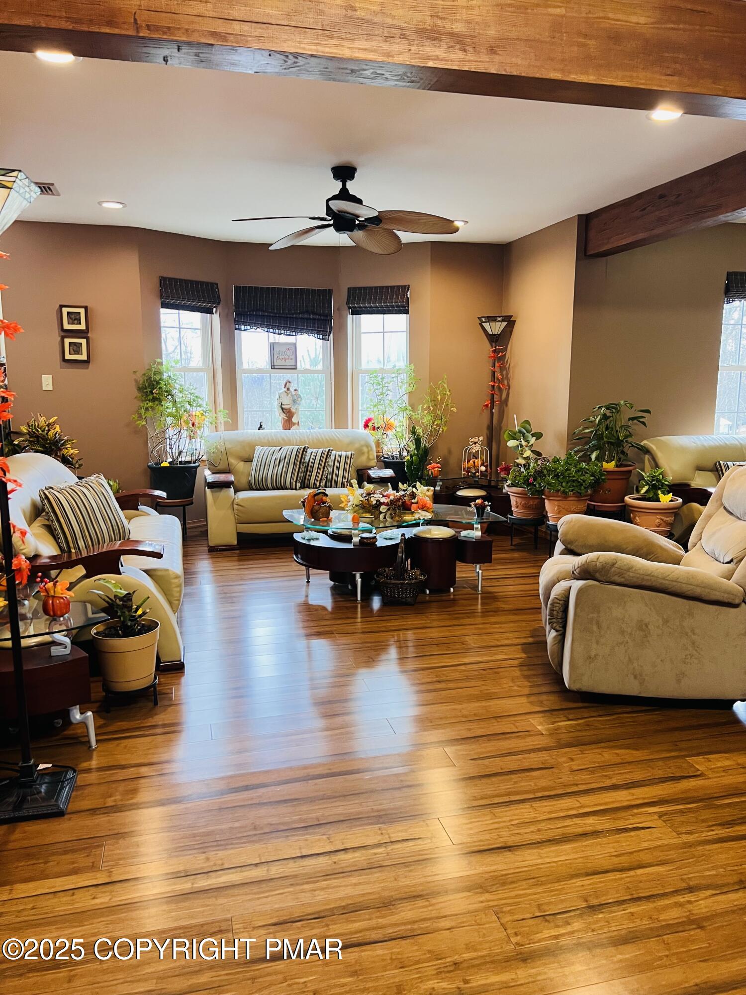 4373 Pine Ridge Drive East Bushkill, PA 18324 - Photo 10 of 39 a living room with furniture and a large window