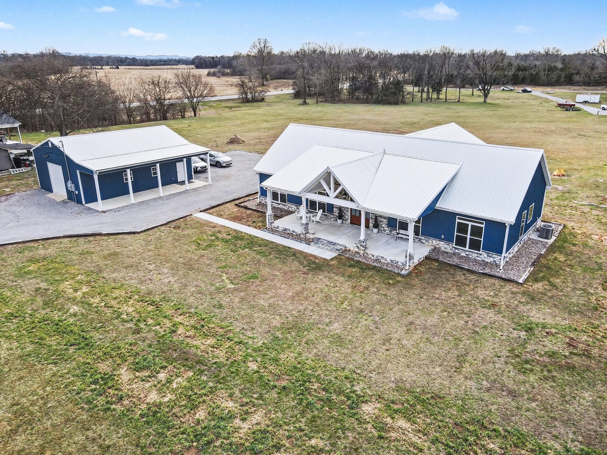 1801 Twin Caves Road Lewisburg, TN 37091 - Photo 6 of 43 a view of a house with pool and a mountain view