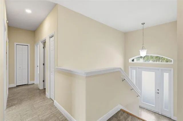 a view of a hallway with a hallway