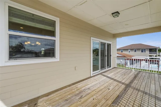 a view of a house with a balcony