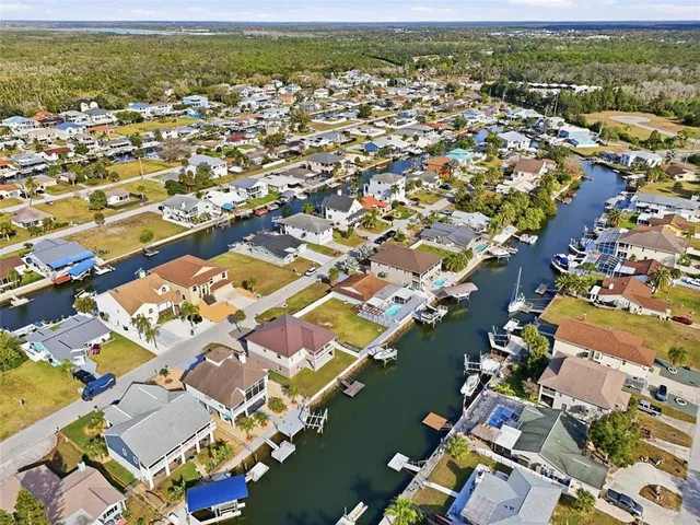 an aerial view of residential building with outdoor space