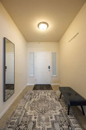 a view of a livingroom with a bench