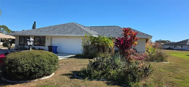 a view of a house with a patio