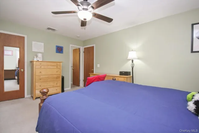 a bed room with a bed and a television