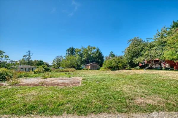 a big yard with lots of green space and deers