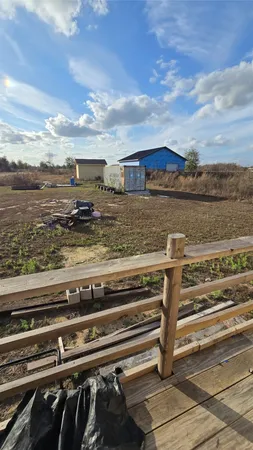 a view of a lake with a building