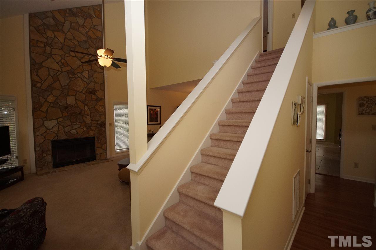 4100 Landfall Court Raleigh, NC 27613 - Photo 2 of 20 a view of entryway and hall with wooden floor