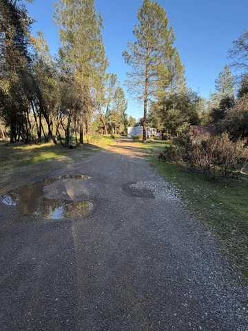 a view of road with trees