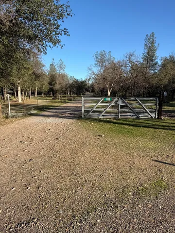 a view of outdoor space with deck and trees