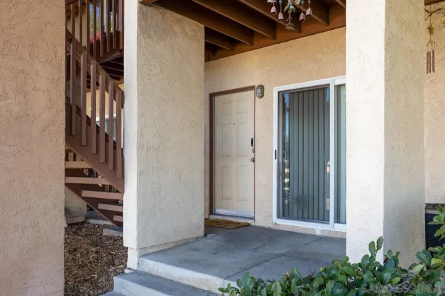 a view of front door of house