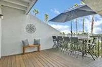 a kitchen with cabinets and window