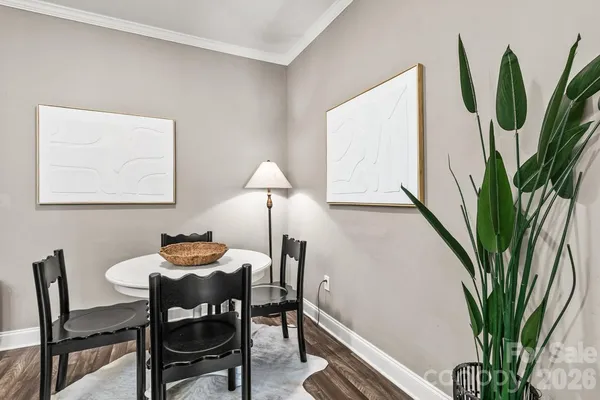 a view of a livingroom with furniture and a potted plant