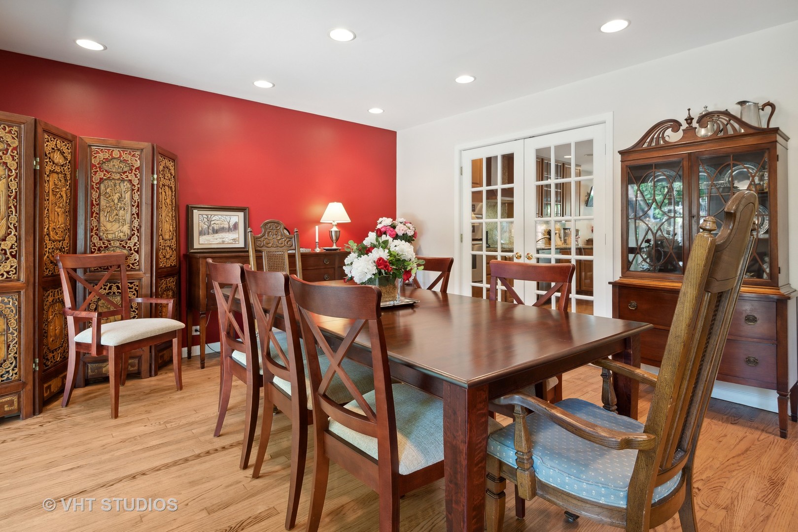 708 Gregg Road Northbrook, IL 60062 - Photo 12 of 43 a view of a dining room with furniture window and wooden floor