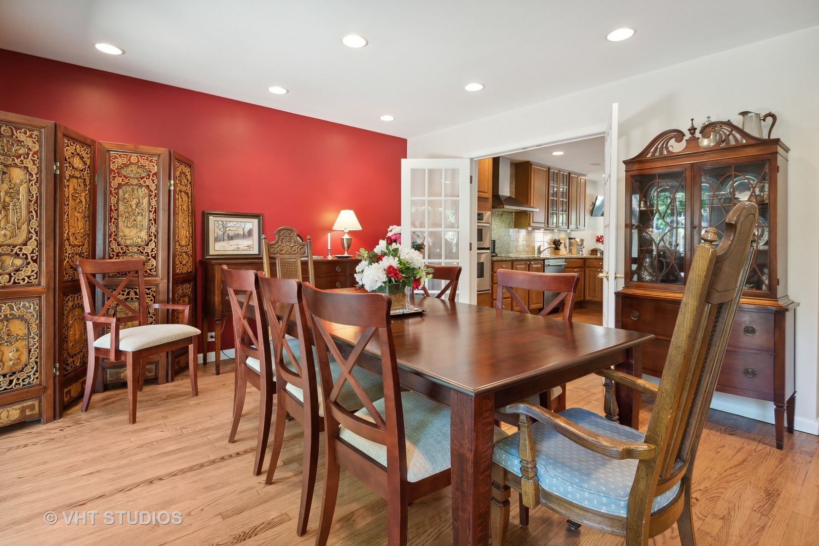 708 Gregg Road Northbrook, IL 60062 - Photo 13 of 43 a view of a dining room with furniture window and wooden floor