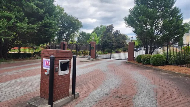 a view of street with seating space
