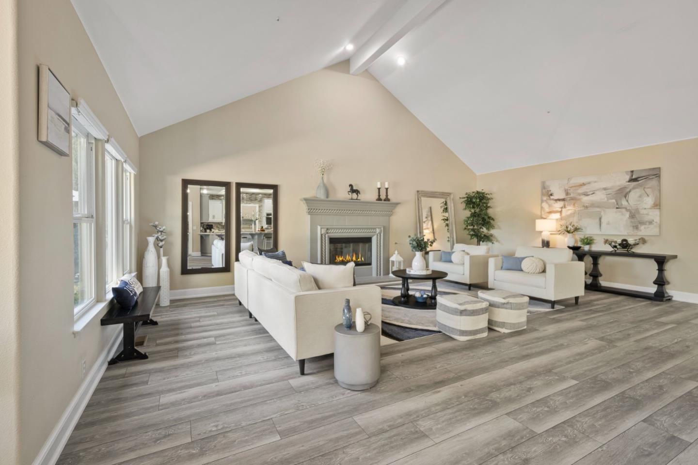 1980 Pear Drive Morgan Hill, CA 95037 - Photo 26 of 100 a living room with fireplace furniture and a wooden floor