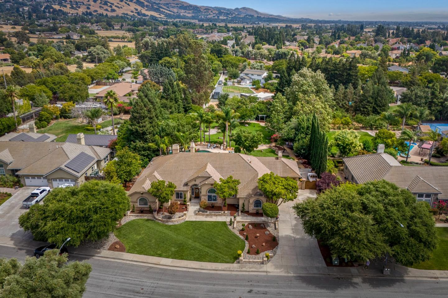 1980 Pear Drive Morgan Hill, CA 95037 - Photo 81 of 100 an aerial view of a house with yard