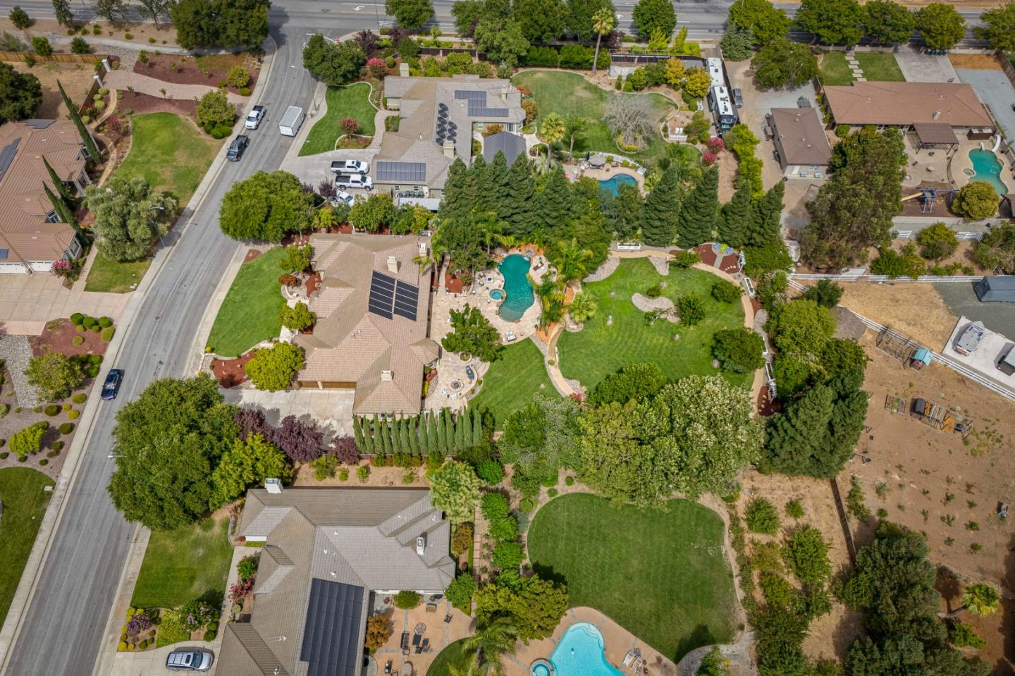 1980 Pear Drive Morgan Hill, CA 95037 - Photo 89 of 100 an aerial view of residential houses with outdoor space