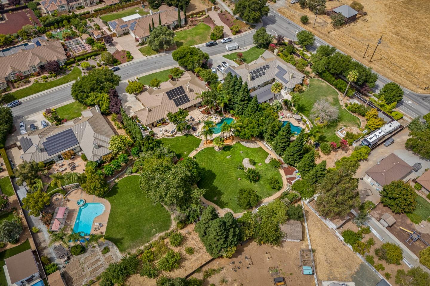 1980 Pear Drive Morgan Hill, CA 95037 - Photo 90 of 100 an aerial view of residential house with outdoor space