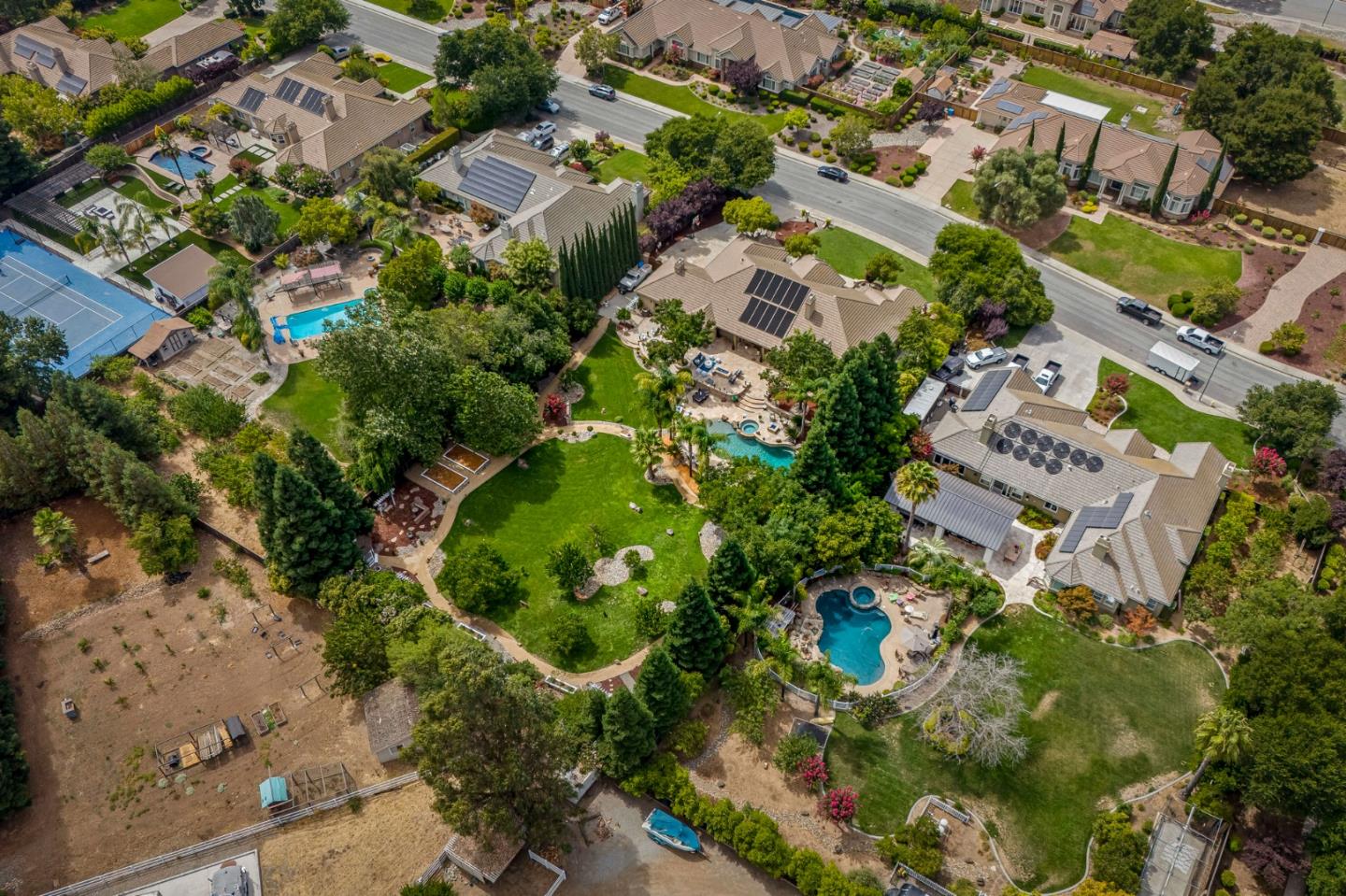 1980 Pear Drive Morgan Hill, CA 95037 - Photo 92 of 100 an aerial view of residential houses with outdoor space