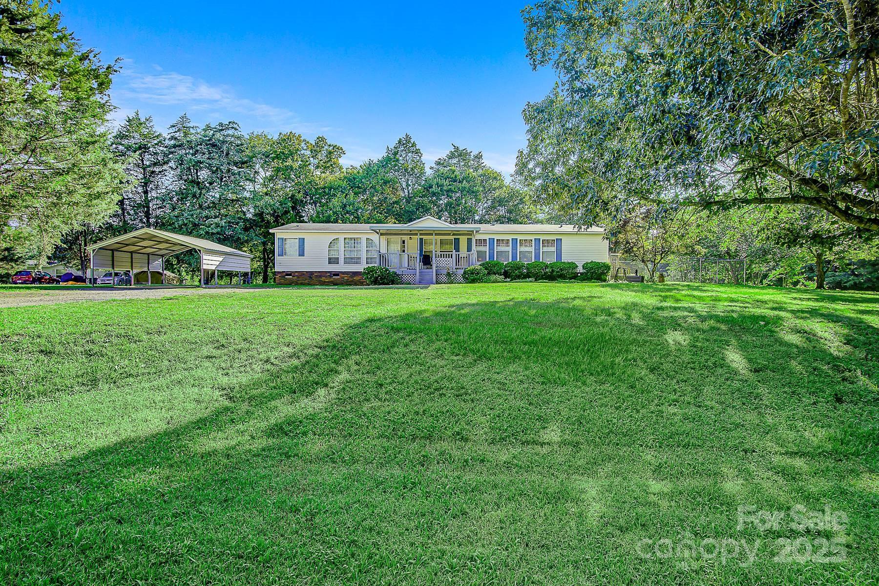 a house view with a garden space