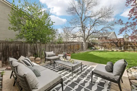 a outdoor living space with patio furniture