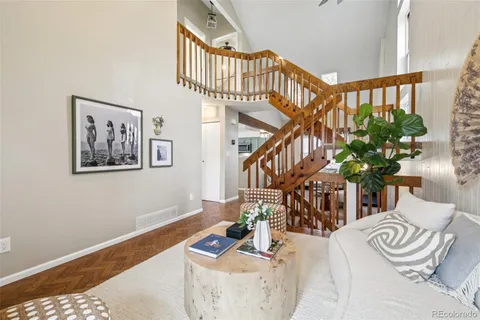 a view of entryway with a front door