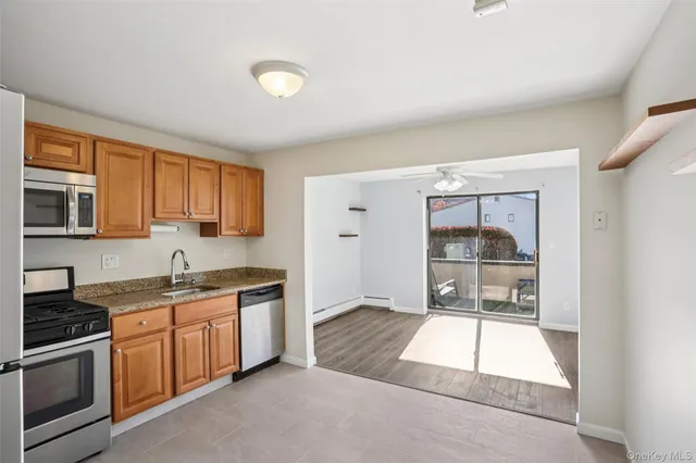 a view of an outdoor space with seating area