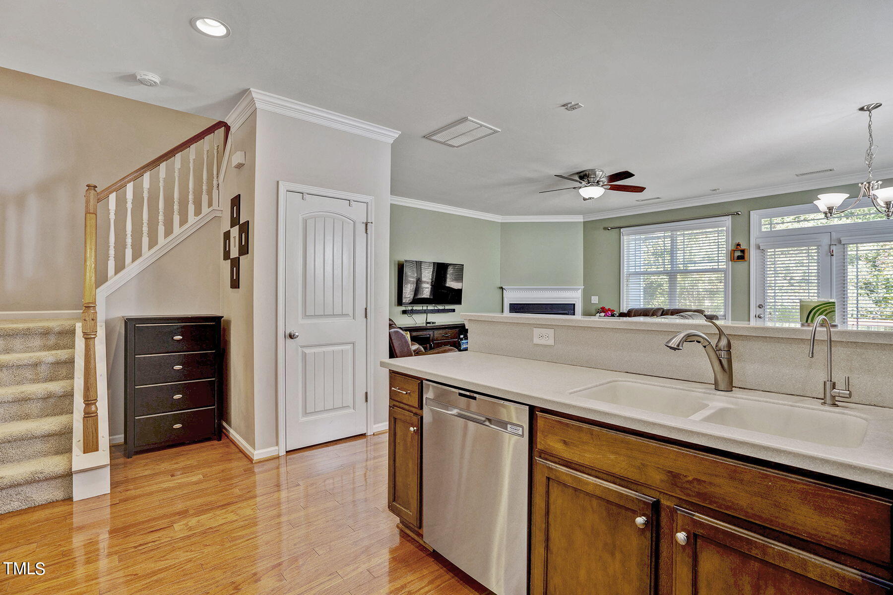 4630 Altha Street Raleigh, NC 27606 - Photo 13 of 31 a kitchen with stainless steel appliances granite countertop a sink and cabinets