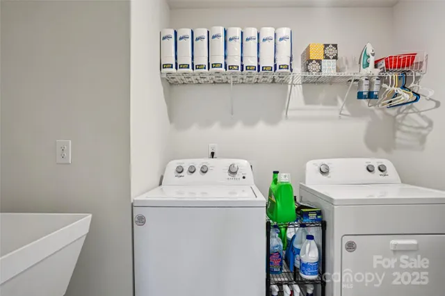 a living room with furniture and a yard