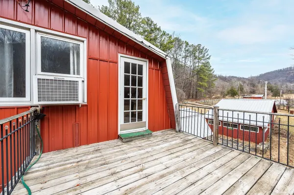a view of a house with wooden floor