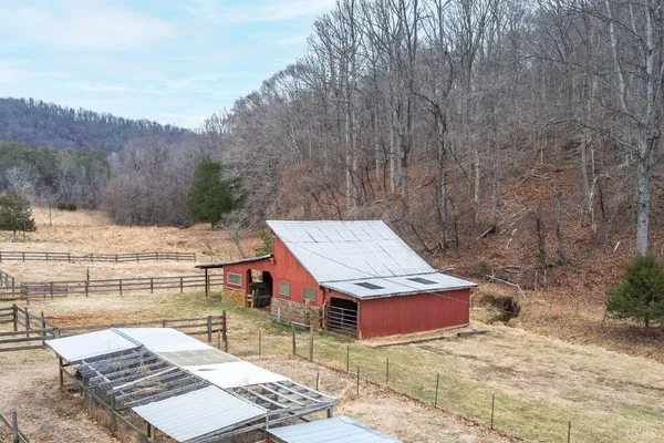 a view of a terrace with a bench
