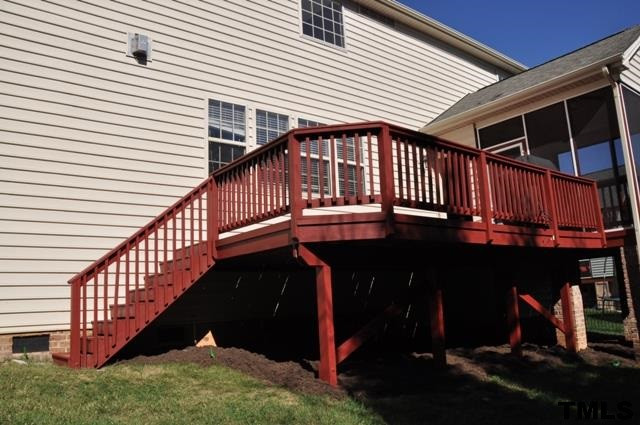 4019 Fenn Brook Lane Raleigh, NC 27613 - Photo 22 of 25 View of the exterior back of the house; deck just power washed and painted/sealed Fall,2014 Exterior Back
