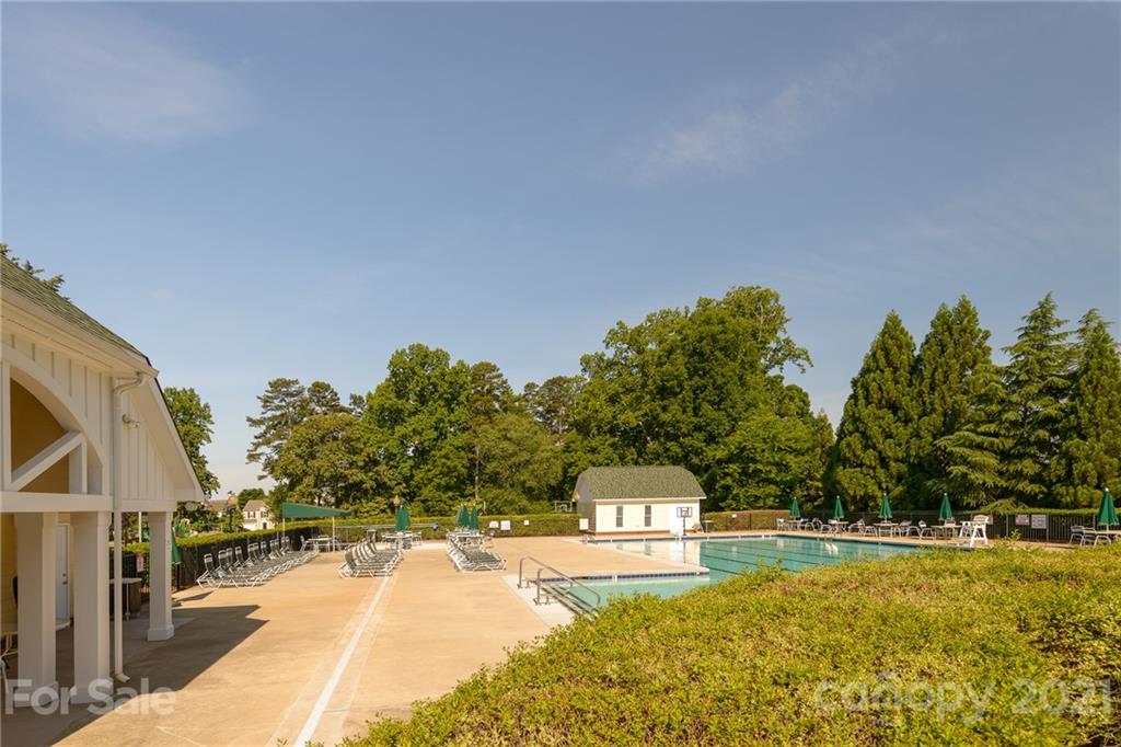 9239 Hillston Ridge Road Huntersville, NC 28078 - Photo 38 of 38 a view of a swimming pool with an outdoor space and seating area