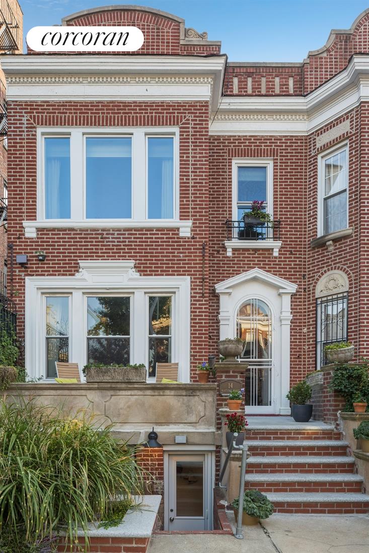 14 Martense Court Brooklyn, NY 11226 - Photo 1 of 1 a front view of a house with a garden