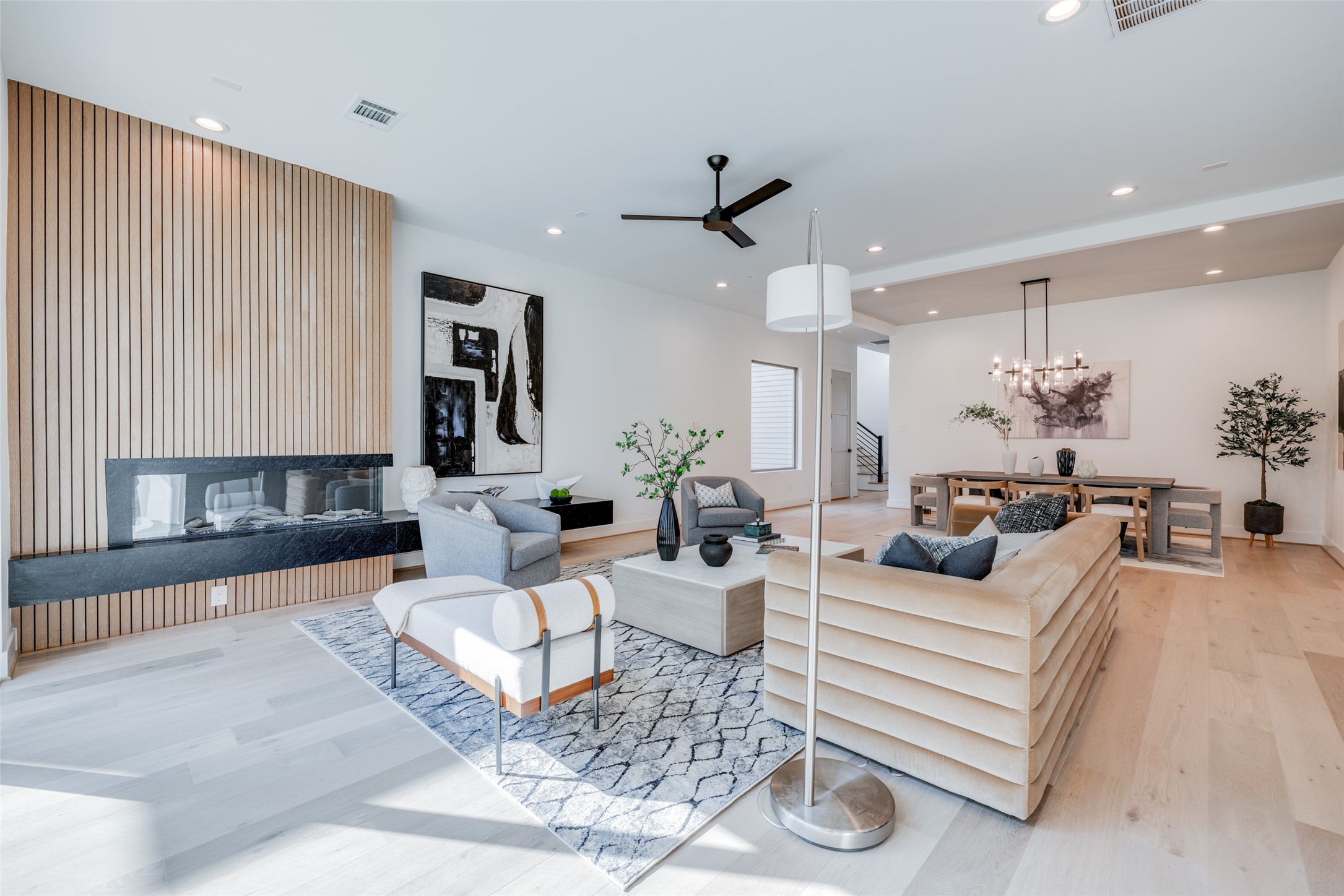 1306 Crocker Street Houston, TX 77019 - Photo 21 of 48 a living room with furniture and a fireplace