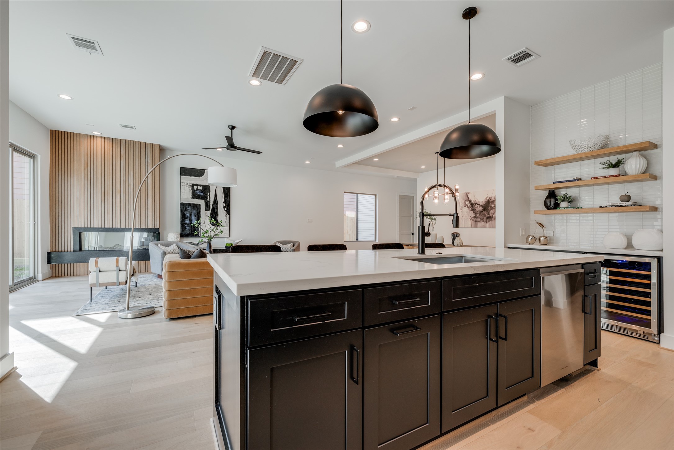 1306 Crocker Street Houston, TX 77019 - Photo 29 of 48 a kitchen with a counter space cabinets and appliances