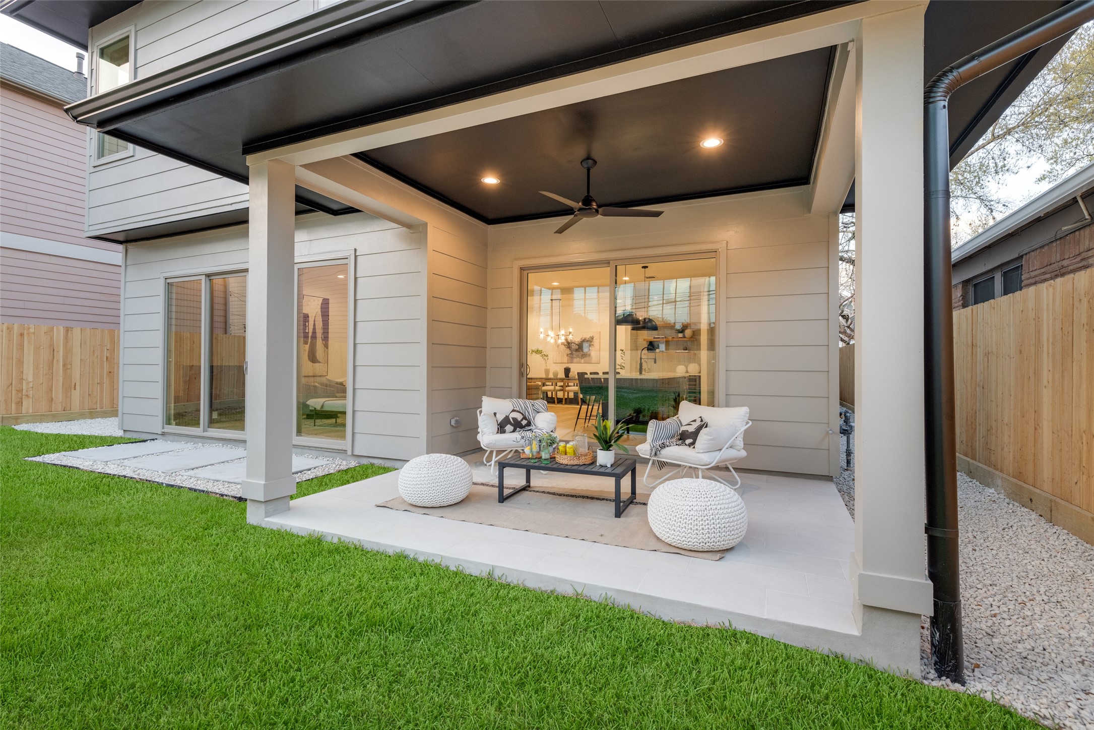 1306 Crocker Street Houston, TX 77019 - Photo 48 of 48 a view of a porch with chairs and backyard
