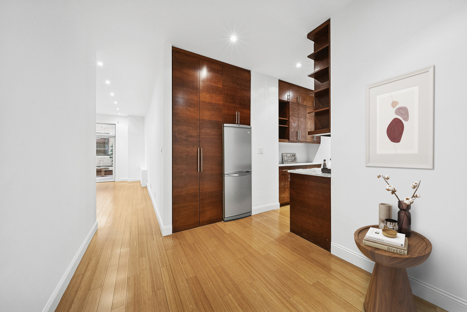 159 Madison Avenue, Unit 9B Manhattan, NY 10016 - Photo 12 of 16 a bedroom with a bed and a view of bathroom