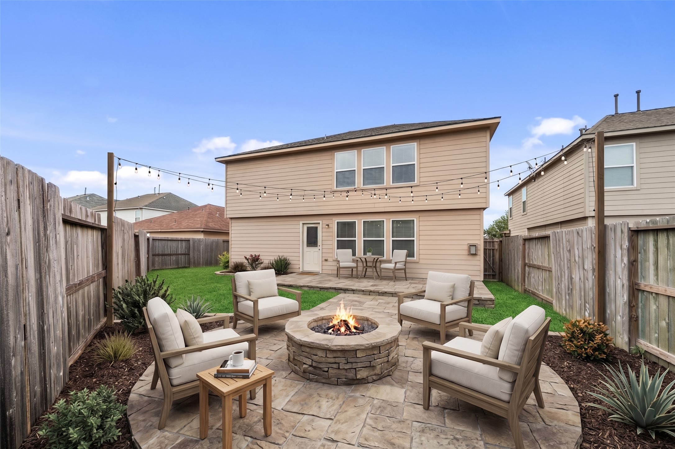 16820 Infield Court Conroe, TX 77385 - Photo 5 of 44 Imagine spending mornings or evenings in this peaceful setting — enjoying time with friends and family, or simply savoring a quiet moment alone. VIRTUALLY STAGED BACKYARD