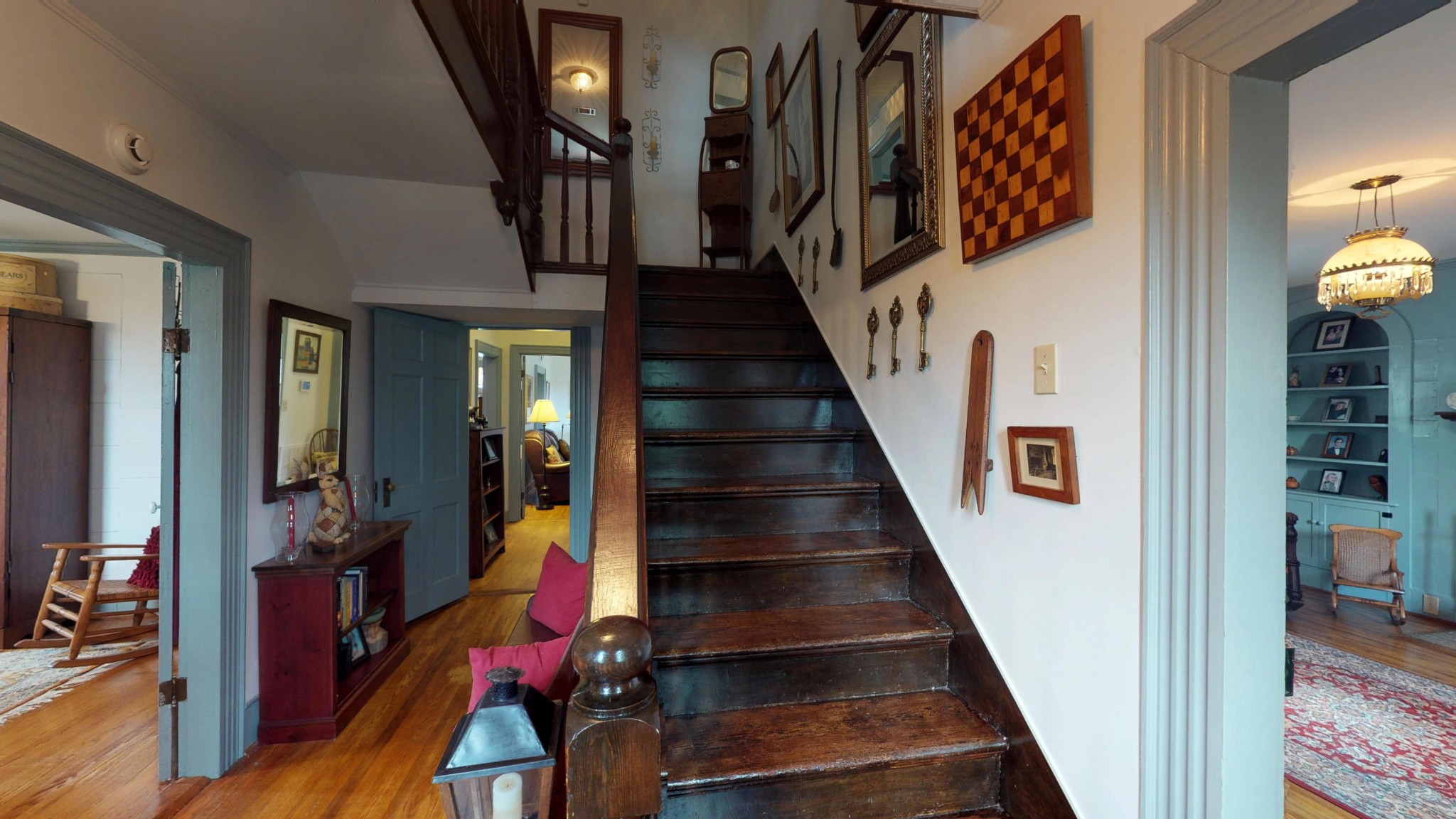 4965 Roberson Spring Road Loudon, TN 37774 - Photo 22 of 39 a view of a hallway with wooden floor and stairs