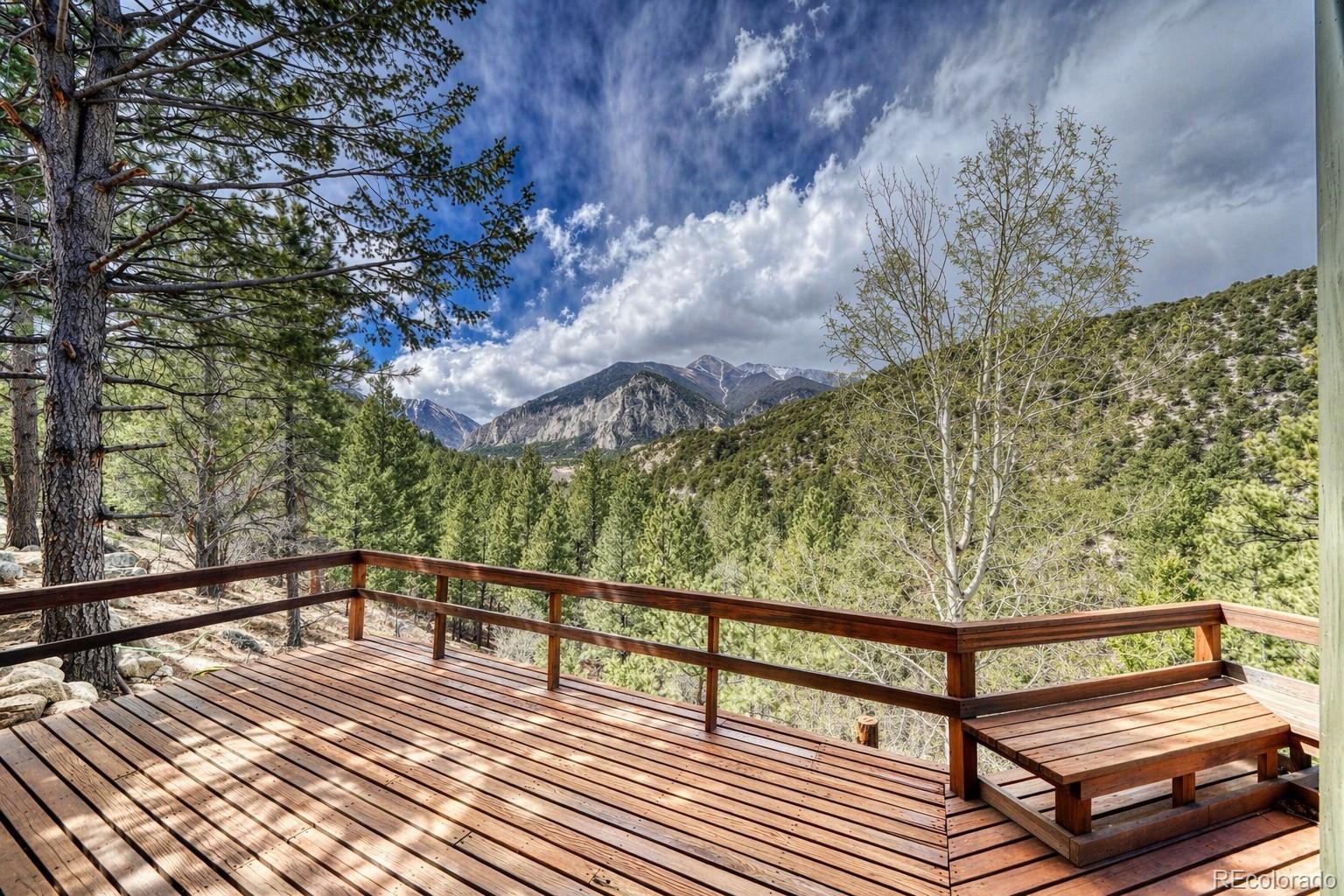 15351 Chimney Rock Road Nathrop, CO 81236 - Photo 22 of 48 a view of a balcony with wooden floor